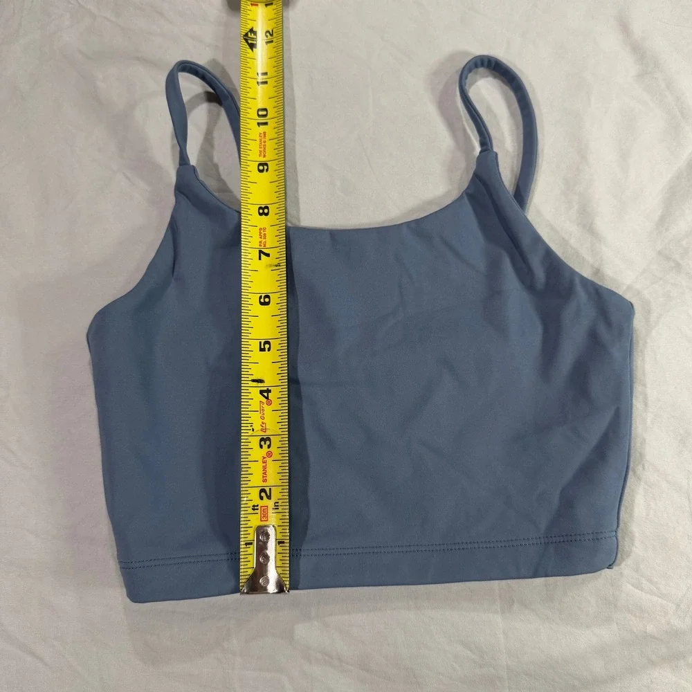 Vella Dance Collection Kids Blue Gray Crop Top Sports Bra Camisole‎ Size M
